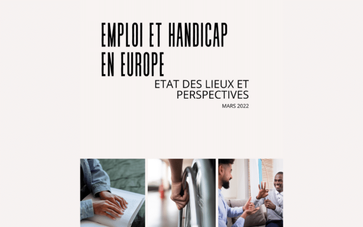 Visuel livret Emploi et handicap en Europe : etat des lieux et perspectives, mars 2022