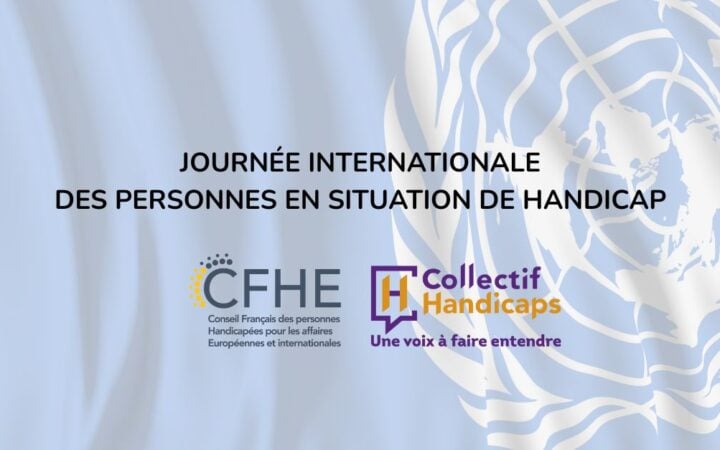 Visuel Communiqué CFHE et Collectif Handicaps pour la journée internationale des personnes en situation de handicap